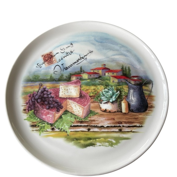 Ceramica Cuore Italian Plate 11” Charcuterie Cheese Salad Serving Dish Italian - Picture 3 of 4